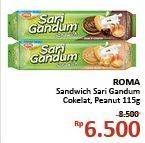 Promo Harga ROMA Sari Gandum Coklat, Peanut 115 gr - Alfamidi