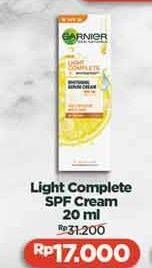 Promo Harga GARNIER Light Complete Cream White Speed Yuzu Whitening SPF 19 20 ml - Alfamidi