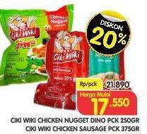 Promo Harga CIKI WIKI Chicken Nugget Dino, Sausage 250 gr - Superindo