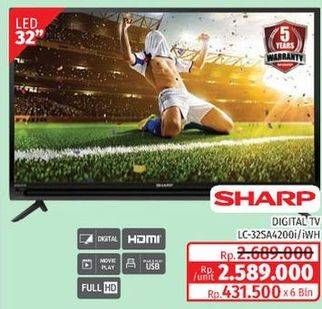 Promo Harga SHARP LC-32SA4200i | LED TV Digital HD  - Lotte Grosir