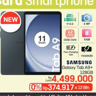 Promo Harga Samsung Galaxy Tab A9+ 8 + 128 GB  - LotteMart