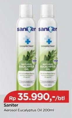 Promo Harga SANITER Air & Surface Sanitizer Aerosol Natural Eucalyptus Oil 200 ml - TIP TOP
