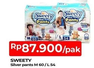 Promo Harga Sweety Silver Pants L54, M60 54 pcs - TIP TOP