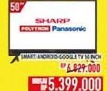 Promo Harga Sharp/Polytron/Panasonic Smart/Android/Google TV 50 Inci  - Hypermart