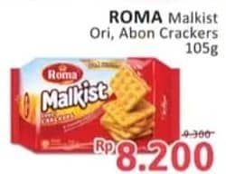 Promo Harga Roma Malkist Crackers, Abon 105 gr - Alfamidi