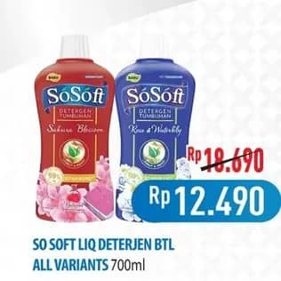Promo Harga Sosoft Deterjen Cair All Variants 700 ml - Hypermart