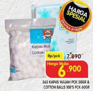 Promo Harga Facial Cotton 50gr / Cotton Balls 60gr  - Superindo