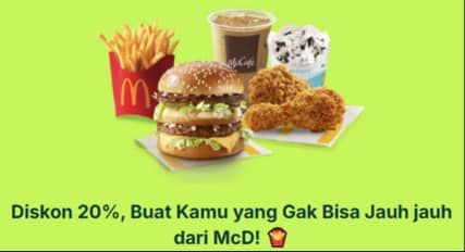 Promo Harga McDonald’s x Superbank – Diskon 20%  - McD