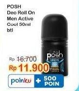 Promo Harga Posh Deo Roll On Men Active Cool 50 ml - Indomaret