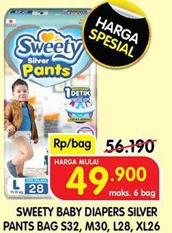 Promo Harga Sweety Silver Pants S32, L28, M30, XL26 26 pcs - Superindo