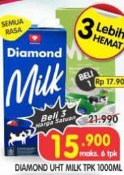 Promo Harga Diamond Milk UHT All Variants 1000 ml - Superindo
