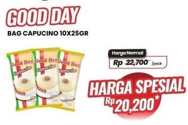 Promo Harga Good Day Cappuccino per 10 sachet 25 gr - Carrefour