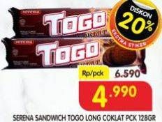 Promo Harga Serena Togo Biskuit Cokelat Chocolate 128 gr - Superindo