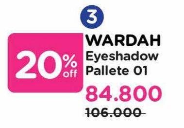Promo Harga Wardah Eyeshadow Pallete 01 10 gr - Watsons