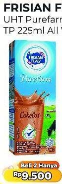 Promo Harga Frisian Flag Susu UHT Purefarm Swiss Chocolate 225 ml - Alfamart