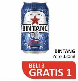 Promo Harga BINTANG Zero 330 ml - Alfamidi