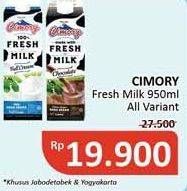 Promo Harga CIMORY Fresh Milk All Variants 950 ml - Alfamidi