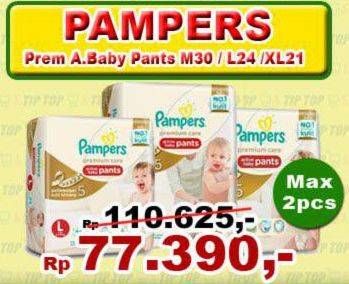 Promo Harga Pampers Premium Care Active Baby Pants M30, L24, XL21  - TIP TOP