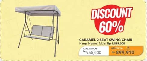 Promo Harga Transliving Caramel 2 Seat Swing Chair  - Carrefour