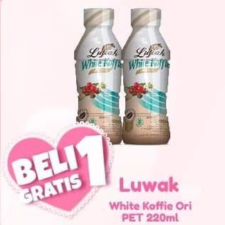 Promo Harga Luwak White Koffie Ready To Drink Original 220 ml - Alfamart