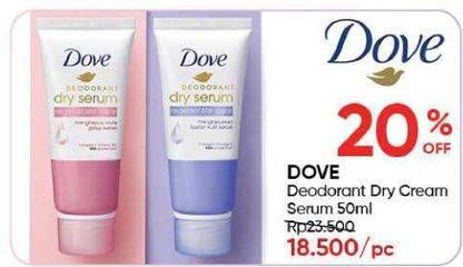 Promo Harga DOVE Deodorant Dry Serum All Variants 50 ml - Guardian