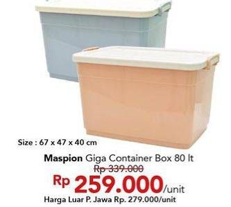 Promo Harga MASPION Giga Container Box 80000 ml - Carrefour