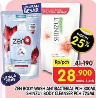 Promo Harga ZEN Anti Bacterial Body Wash All Variants 800 ml - Superindo