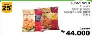 Promo Harga SUNNY GOLD Chicken Karaage Blackpapper, Original 500 gr - Giant