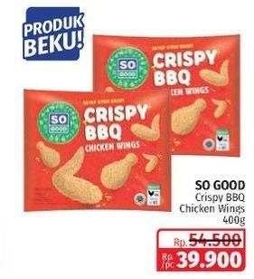 Promo Harga SO GOOD Crispy BBQ Chicken Wings 400 gr - Lotte Grosir