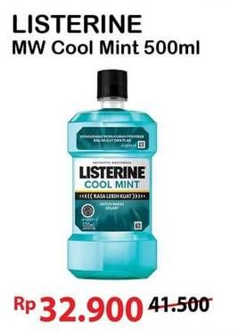 Promo Harga LISTERINE Mouthwash Antiseptic Cool Mint 500 ml - Alfamart