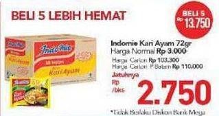 Promo Harga INDOMIE Mi Kuah Kari Ayam 72 gr - Carrefour