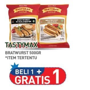 Promo Harga Tastymax Bratwurst Blackpapper, Original 500 gr - Hypermart