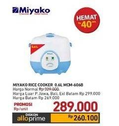 Promo Harga Miyako MCM-606 B Magic Com  - Carrefour