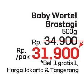 Promo Harga Wortel Baby Berastagi 500 gr - LotteMart