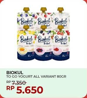 Promo Harga Biokul Yogurt To Go! All Variants 80 gr - Yogya