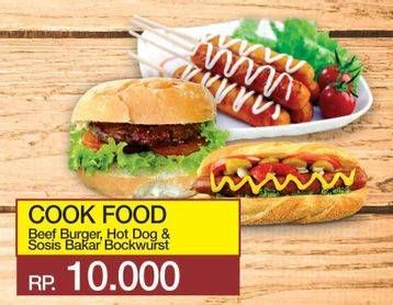 Promo Harga Cook Food Beef Burger / Sosis Bakar Bockwurst / Hot Dog  - Yogya