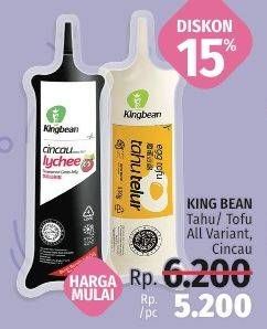 Promo Harga KINGBEAN Tofu All Variant/ Cincau  - LotteMart