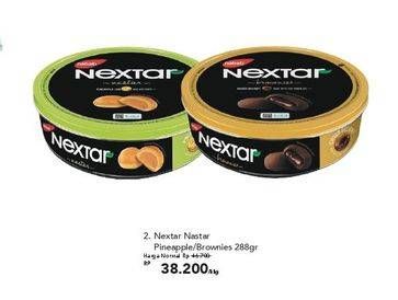 Promo Harga Nabati Nextar Cookies Nastar Pineapple Jam, Brownies Choco Delight 288 gr - Carrefour
