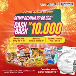 Promo Harga Cashback Rp10.000  - Indomaret