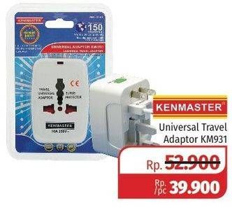 Promo Harga KENMASTER universal travel adaptor KM-931  - Lotte Grosir