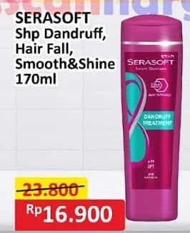 Promo Harga Serasoft Shampoo Anti Dandruff, Hairfall Treatment, Smooth Shine 170 ml - Alfamart