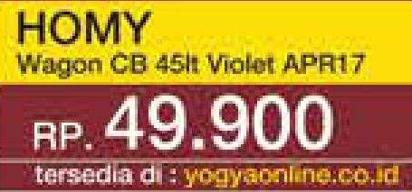 Promo Harga Homy Wagon Container Box APR17, Violet 45000 ml - Yogya
