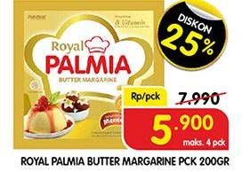Promo Harga PALMIA Royal Butter Margarine 200 gr - Superindo