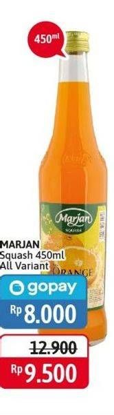 Promo Harga MARJAN Syrup Squash All Variants 450 ml - Alfamidi