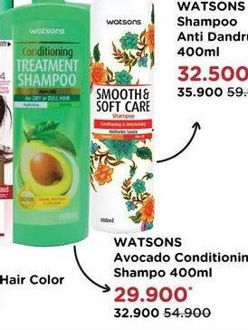 Promo Harga WATSONS Treatment Shampoo Avocado 400 ml - Watsons