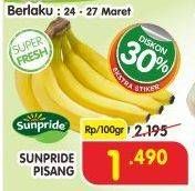 Promo Harga SUNPRIDE Pisang Cavendish per 100 gr - Superindo