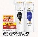 Promo Harga Pantene Shampoo Hair Fall Control, Long Black, Silky Smooth Care, Anti Dandruff 290 ml - Alfamart