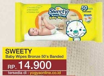 Promo Harga SWEETY Bronze Baby Wipes 50 pcs - Yogya