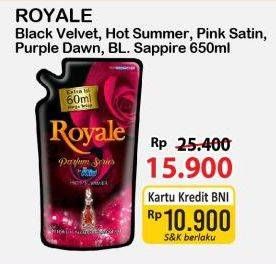Promo Harga So Klin Royale Parfum Collection Purple Dawn, Pink Satin, Hot Summer, Black Velvet, Blue Sapphire 650 ml - Alfamart