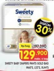 Promo Harga Sweety Gold Pants M60, L54, XL44 44 pcs - Superindo